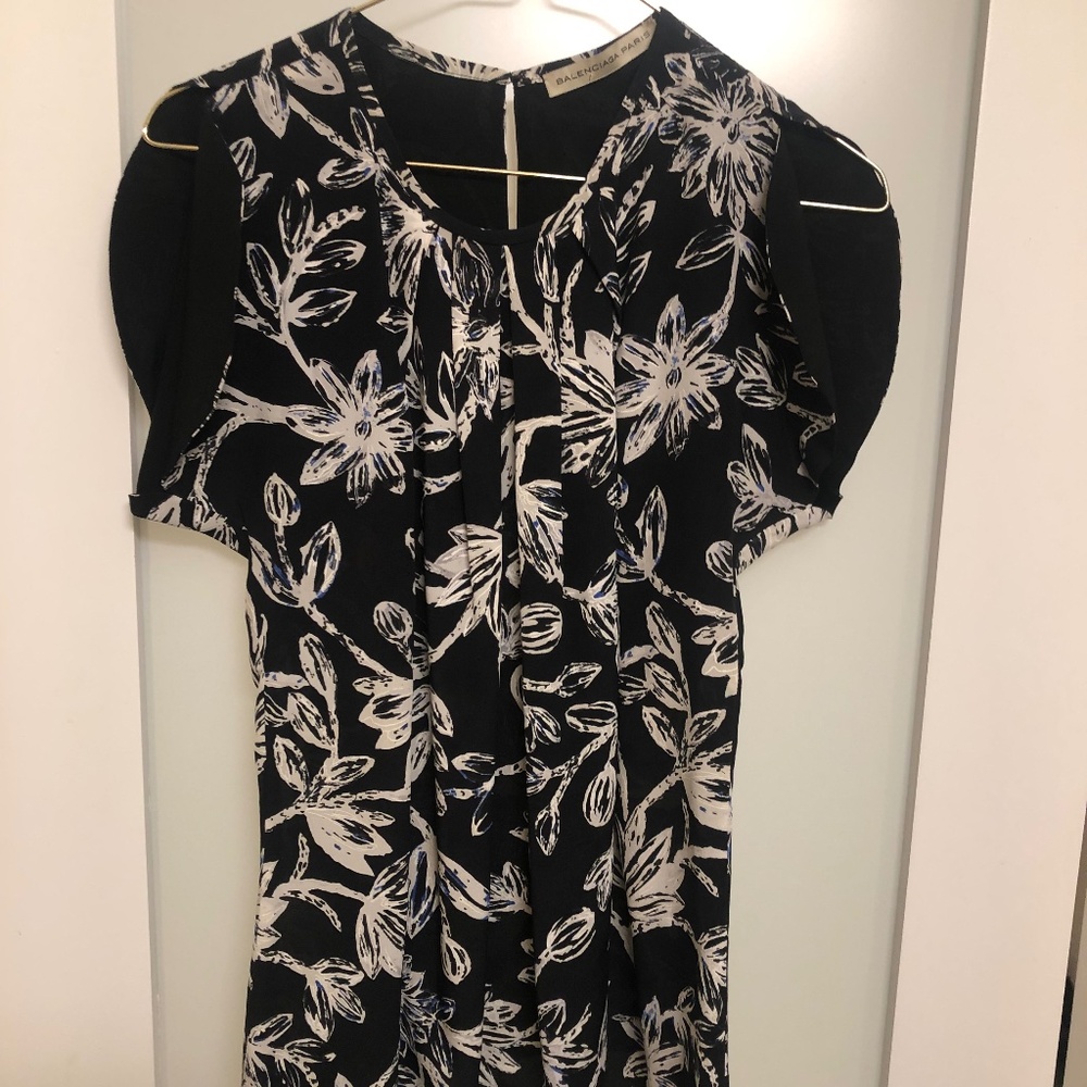 Balenciaga blouse, black/white, 36 IT